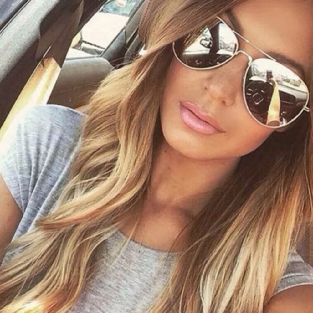 New! Silver Mirrored and Frame Pilot Sunglasses